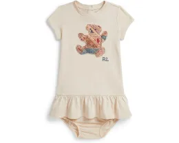 Хлопковое платье с мишкой и шорты Polo Ralph Lauren для малышей