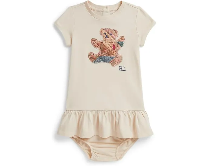 Хлопковое платье с мишкой и шорты Polo Ralph Lauren для малышей