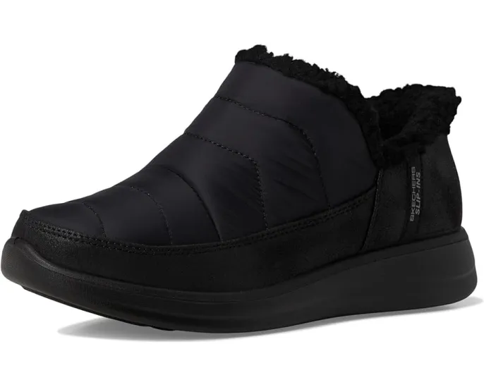 SKECHERS Cozy Escape тапочки без шнуровки с утеплением из искусственного меха и стелькой Memory Foam