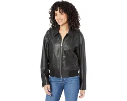 Кожаная куртка-бомбер Laydown с отложным воротником Levi's