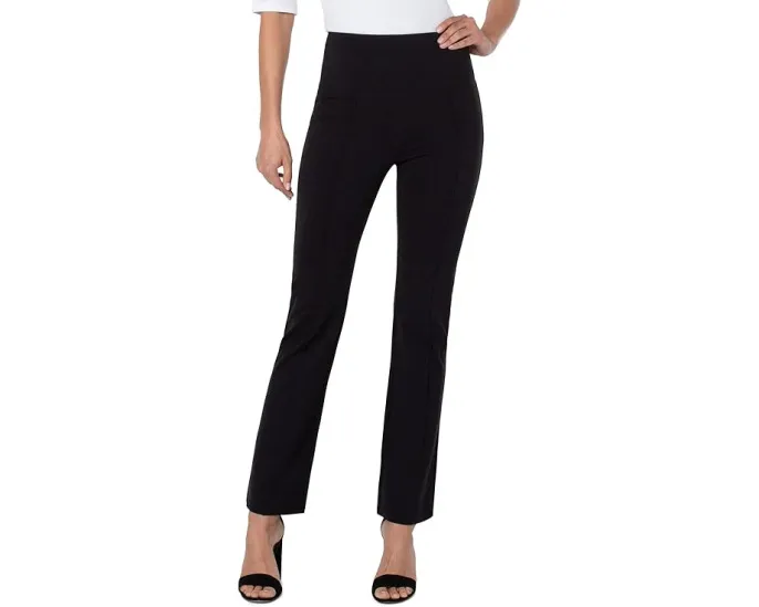 Брюки Liverpool Pearl Pull-On Knit Full-Length Flare с защипами