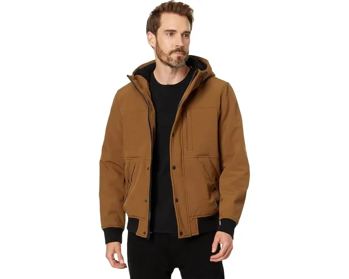 Куртка Levi's Softshell с подкладкой из шерпи и капюшоном