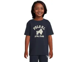 Детская футболка Polo Ralph Lauren Kids из хлопкового джерси с аппликацией