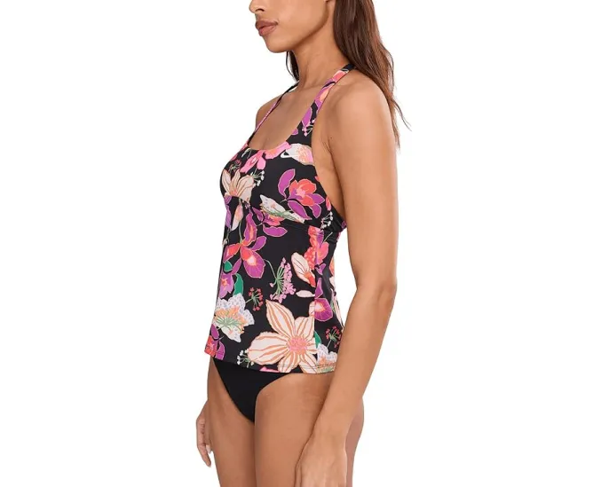Танкини Nike Hot House Floral с квадратным вырезом и встроенным бюстгальтером
