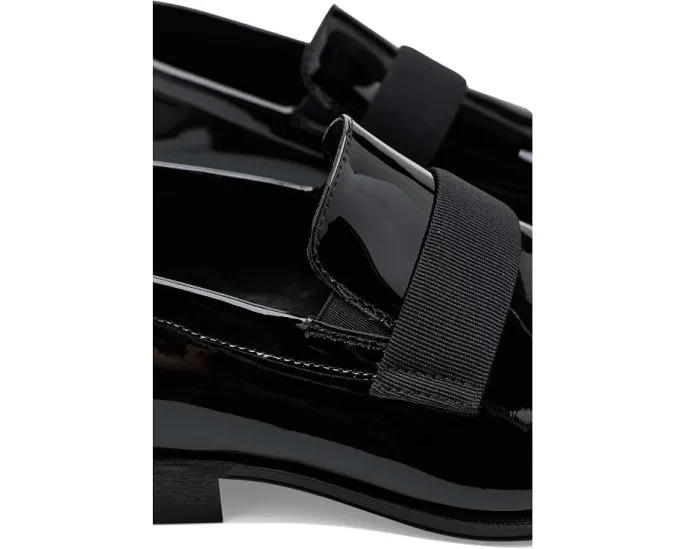 Florsheim Лоферы Tux Plain Toe Strap Slip-On в черном лаковом цвете