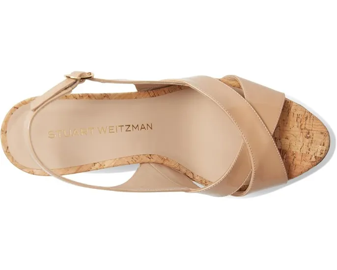Сандалии Stuart Weitzman Dayna Slingback Wedge на танкетке с ремешком через пятку