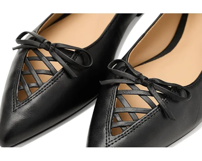 Балетки Lauren Ralph Lauren Londyn на шнуровке из кожи Nappa с острым носком