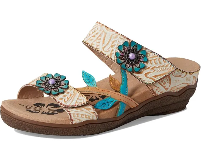 Сандалии Aymee с ручной росписью и стразами на липучках L'Artiste by Spring Step