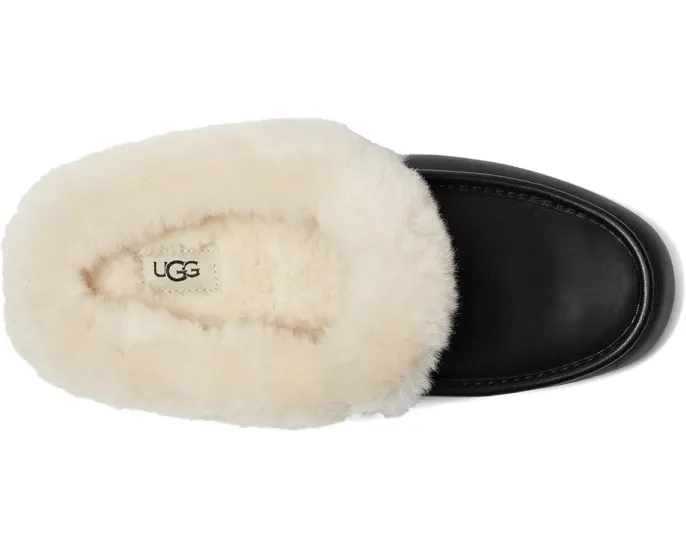 UGG Ansley Mule Leather мюли из кожи с подкладкой из переработанной шерсти