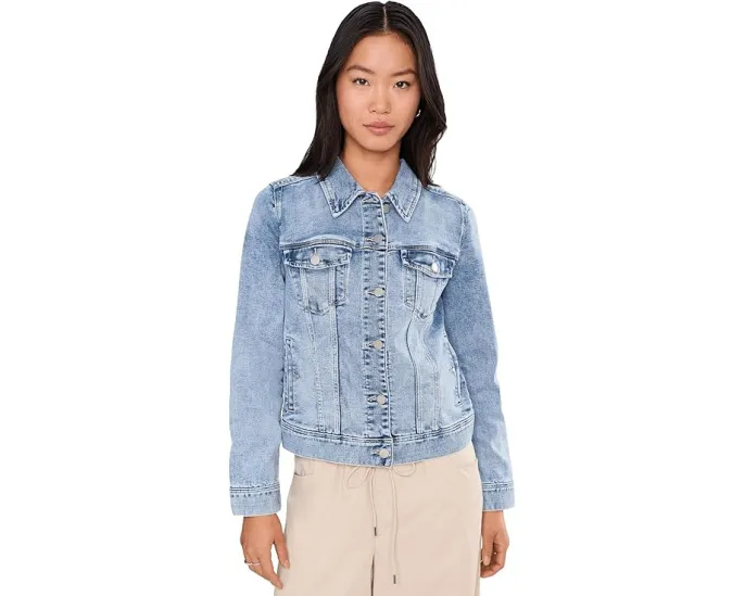 Джинсовая куртка Liverpool Los Angeles Classic с эластичностью и накладными карманами