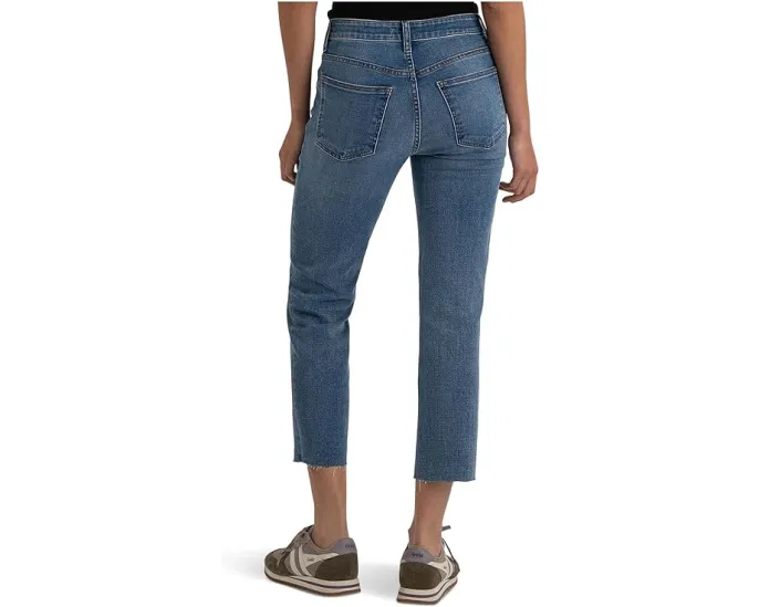 Джинсы KUT from the Kloth Rachael High-Rise Fab Ab Mom с необработанным краем