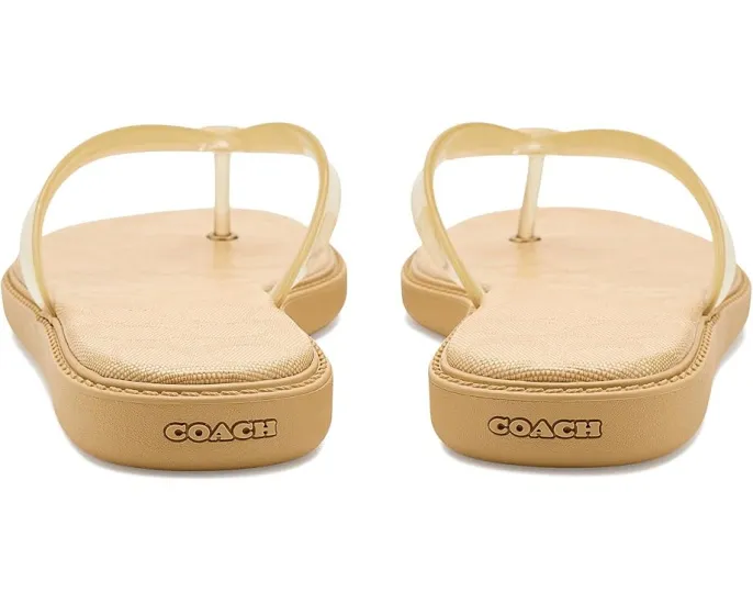 Шлепанцы Jelly Flip Flops COACH из глянцевого пластика