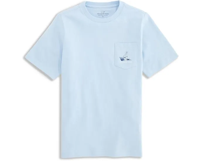 Детская футболка vineyard vines Sportfisher Mahi Scenic с принтом и карманом