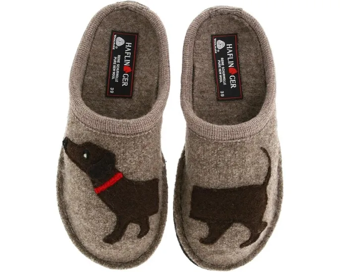 Тапочки Haflinger Doggy Slipper в виде собачки с войлочной подошвой