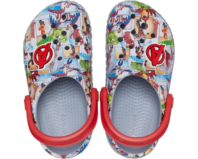 Кроксы Crocs Avengers Off Court Clogs для малышей с тематическим дизайном