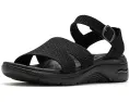 Сандалии SKECHERS GO Walk Arch Fit 2.0 с блестящей пряжей и поддержкой свода стопы