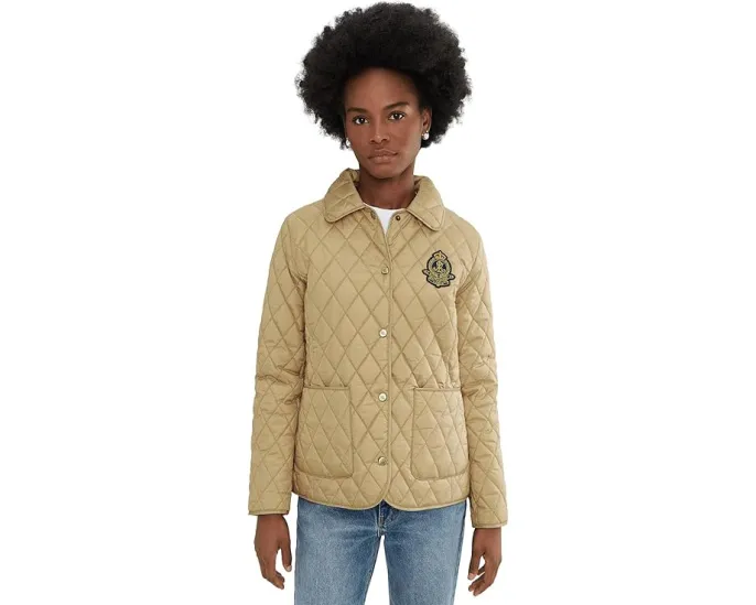 Куртка Lauren Ralph Lauren Single Breasted Quilt W Crest с водоотталкивающей пропиткой