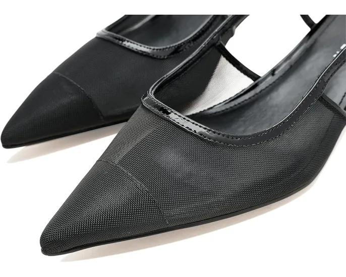 Marc Fisher LTD лодочки Ceddy с котячьим каблуком и ремешком-слингбек