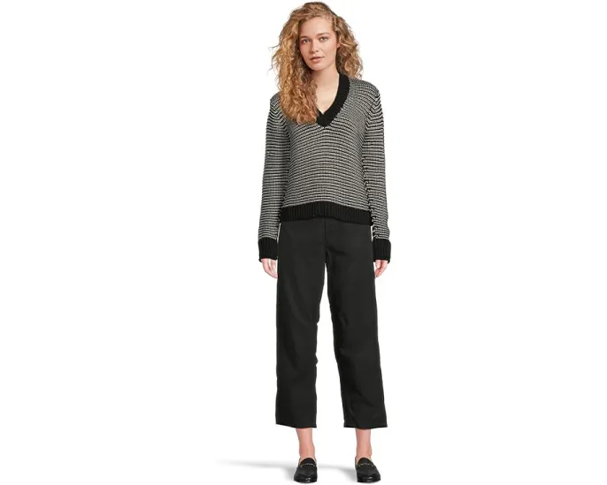 Пуловер Linda с V-образным вырезом и контрастной резинкой Michael Stars