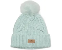 Шапка UGG Cable Beanie с помпоном и косой вязкой