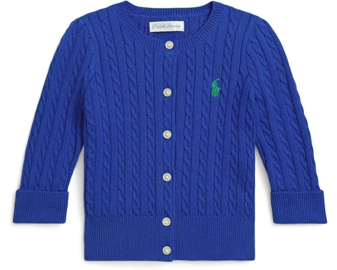 Детский кардиган Mini-Cable из хлопка с жаккардовым узором Polo Ralph Lauren