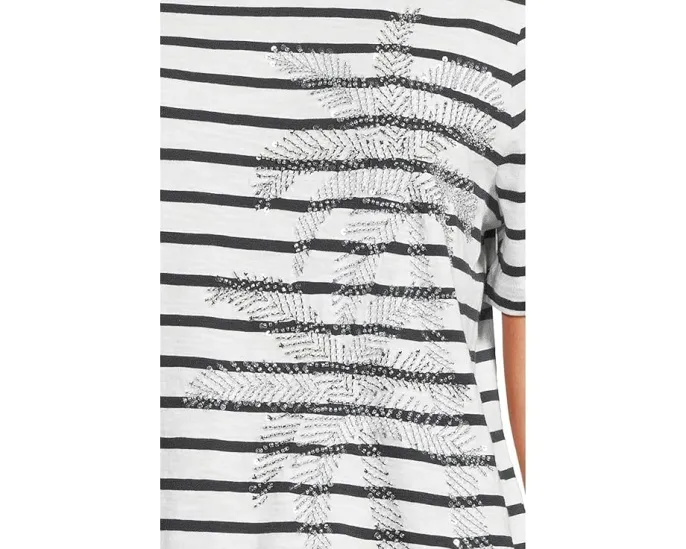 Футболка Tommy Bahama Indigo Palms Stripe из органического хлопка с принтом