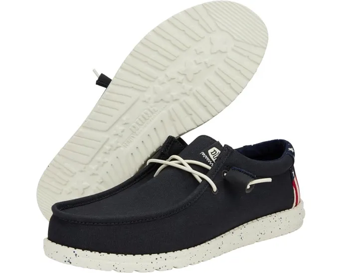 Кеды повседневные Wally Americana Slip On от Hey Dude с принтом
