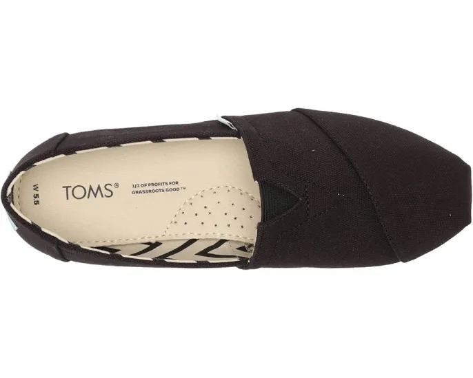 TOMS Классические альпаргаты широкой полноты с эластичной панелью и стелькой с поддержкой свода