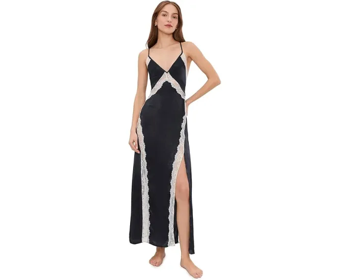 Free People комбинация Some Kind Of Love макси с кружевом и открытой спиной