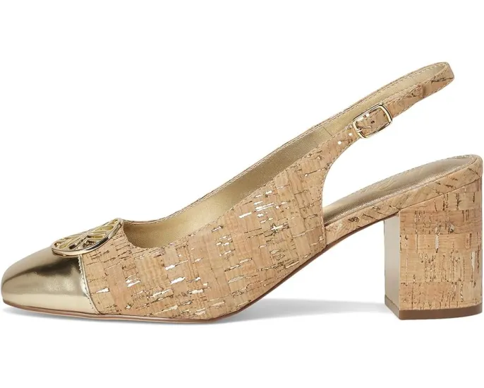 Туфли-лодочки Lilly Pulitzer Mari slingback с пробковым каблуком и зеркальной кожей