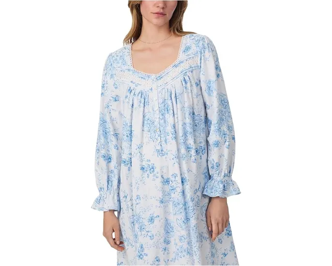 Ночная сорочка Cotton Woven Long Sleeve Ballet Nightgown от Eileen West с кружевом и вышивкой