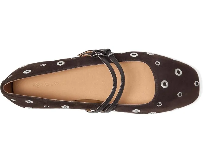 Балетки Madewell Greta с двойным ремешком и люверсами