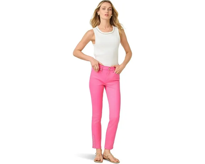 Джинсы-скинни Lilly Pulitzer South Ocean с высокой посадкой