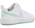 Кроссовки Nike Court Borough Low Fade для малышей White и Arctic Green