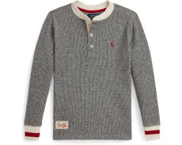 Хлопковая рубашка-хенли Waffle-Knit Polo Ralph Lauren Kids для малышей и младших детей