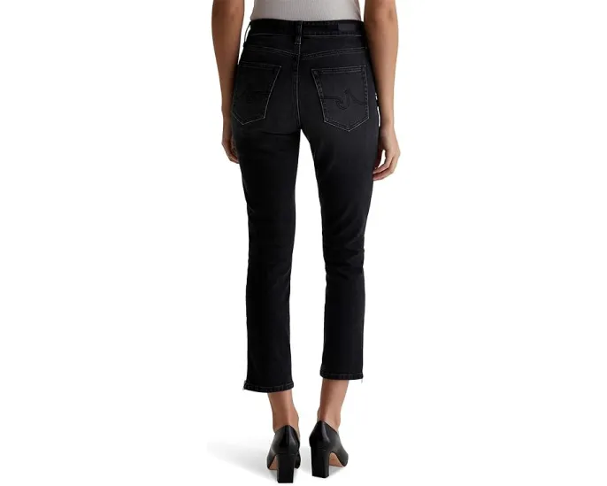 Джинсы AG Jeans Mari с завышенной талией и прямым укороченным кроем Slim Straight