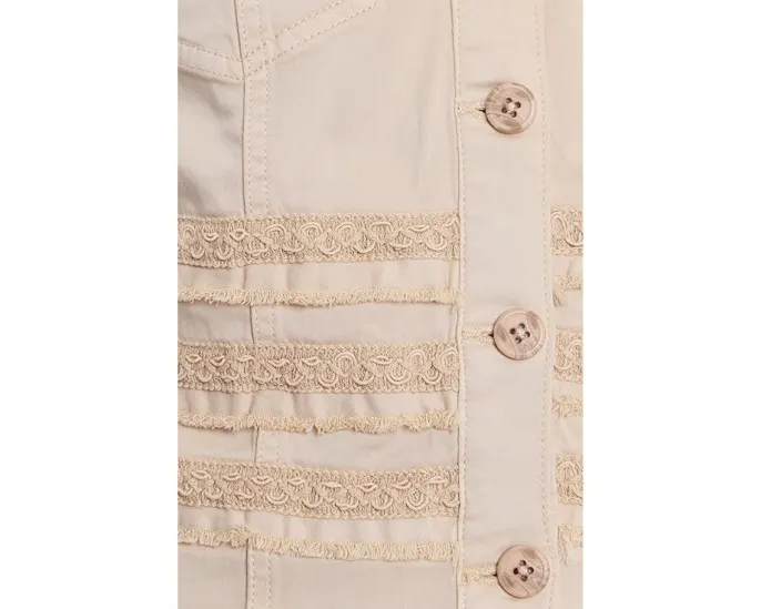 Куртка Liverpool Los Angeles в стиле ковбойки с кружевом и эффектом потертости