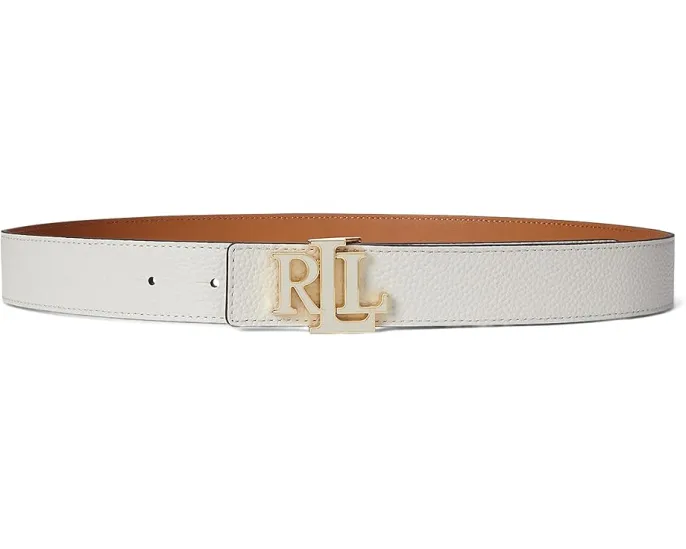Ремень Lauren Ralph Lauren с логотипом из зернистой кожи реверсивный