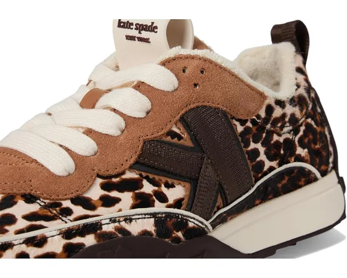 Кроссовки Kate Spade New York K As In Kate Downtown из леопардовой велюровой кожи