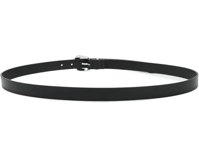 Узкий кожаный ремень Madewell Skinny Leather Western с металлической пряжкой