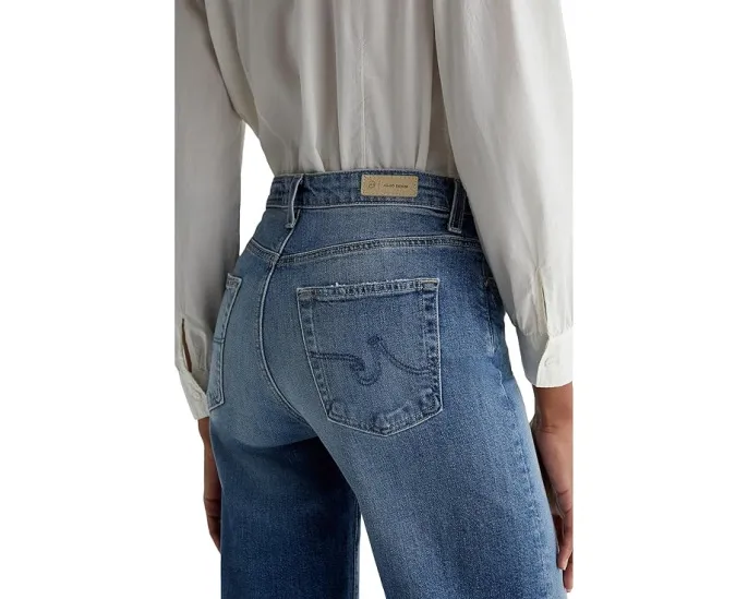 Джинсы AG Jeans Saige с широкими штанинами и принтом в стиле открытки