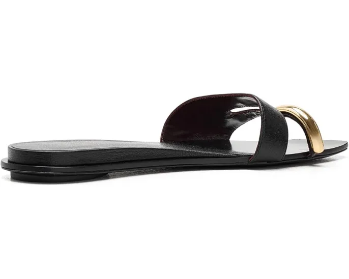 Сандалии Tory Burch Romy Slides на плоской подошве из кожи