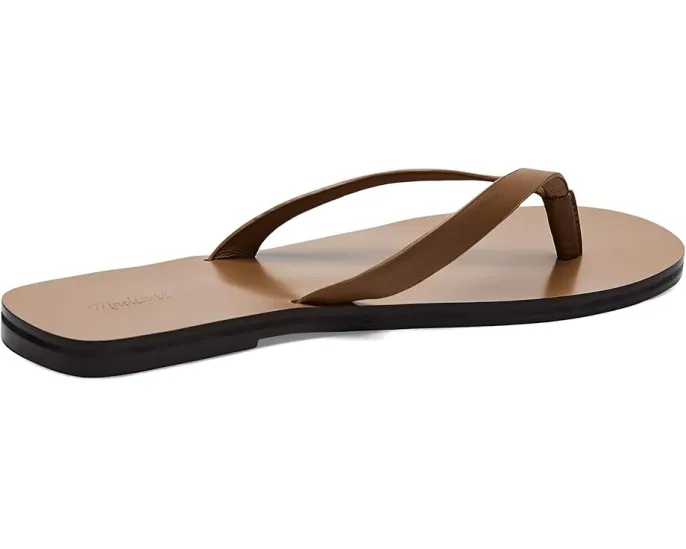 Сандалии Greene Thong Slide от Madewell с кожаным верхом и открытым носком