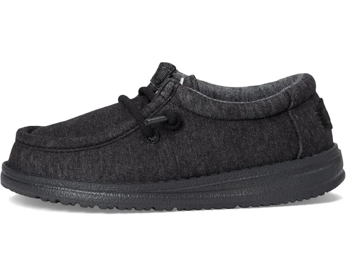 Детские слипоны Hey Dude Kids Wally Stretch Jersey с технологией Flex & Fold