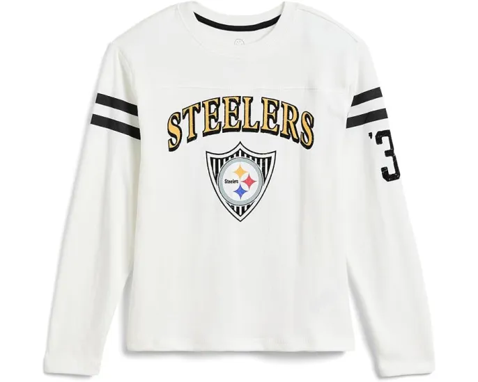 Футболка Pittsburgh Steelers с полосатым кокеткой от Junk Food Clothing Kids