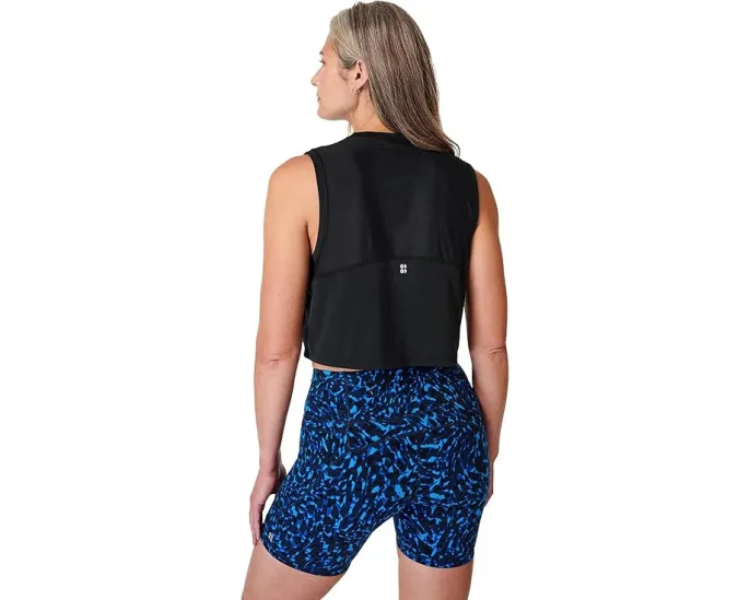 Топ Sweaty Betty Breathe Easy Crop Muscle с сетчатыми вставками