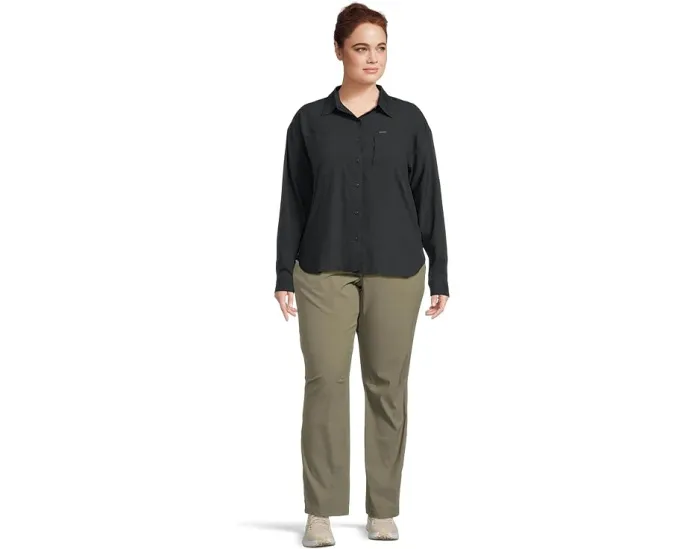 Рубашка Columbia Plus Size Silver Ridge Utility с длинным рукавом и UPF 50