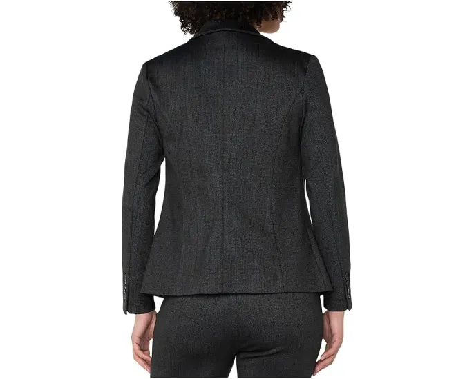 Приталенный блейзер Liverpool Los Angeles в рубчик с узором «елочка»