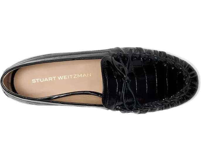 Балетки Stuart Weitzman Britt Bow Loafer с миндалевидным носком и бантом