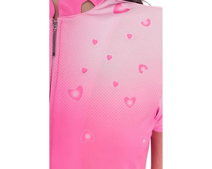 Топ Jamie Sadock с коротким рукавом и молнией на вороте Happy Heart